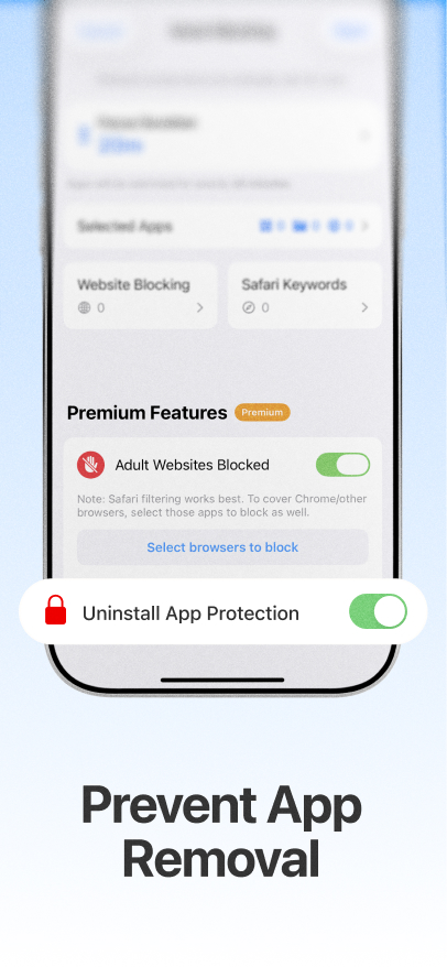 Uninstall Protection screen