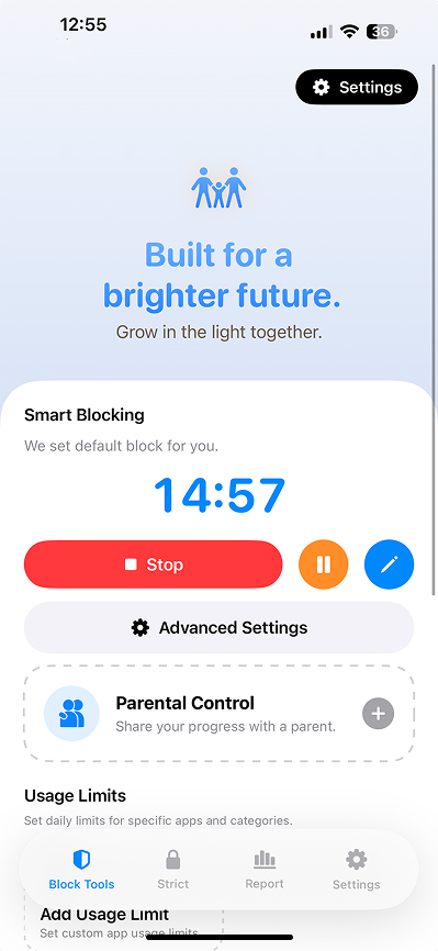 Smart Blocking screen